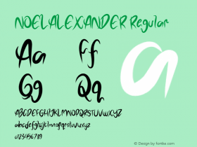 NOELALEXANDER Version 1.000;March 22, 2022;FontCreator 14.0.0.2794 64-bit图片样张