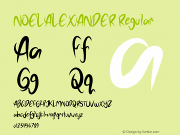 NOELALEXANDER Version 1.000;March 22, 2022;FontCreator 14.0.0.2794 64-bit图片样张