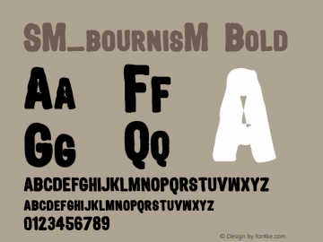 SM_bournisM Bold Version 1.000 2006 initial release图片样张