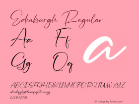 Edinburgh Version 1.00;March 25, 2022;FontCreator 13.0.0.2683 64-bit图片样张