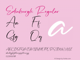 Edinburgh Version 1.00;March 25, 2022;FontCreator 13.0.0.2683 64-bit图片样张