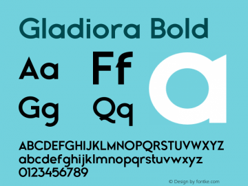 Gladiora-Bold Version 1.000图片样张