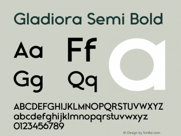 Gladiora-SemiBold Version 1.000图片样张
