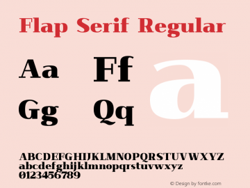 Flap Serif Version 1.000图片样张