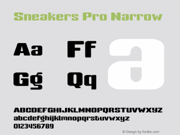 Sneakers Pro Narrow 001.000 Font Sample