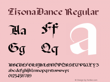 TizonaDance Regular 1.0 Font Sample