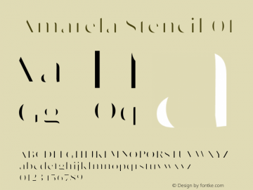 Amarela Stencil 01 Version 1.000;hotconv 1.0.109;makeotfexe 2.5.65596图片样张