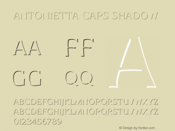 Antonietta Caps Shadow Version 1.000;PS 001.000;hotconv 1.0.88;makeotf.lib2.5.64775图片样张