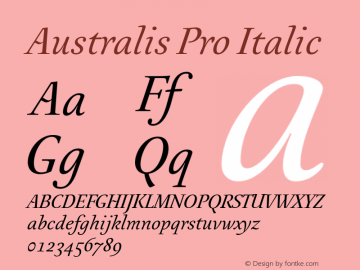 AustralisPro-Italic 001.003图片样张