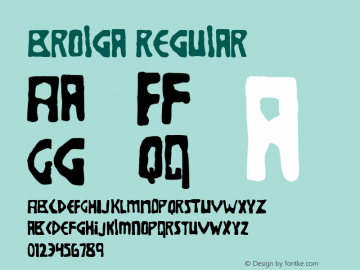 Brolga Regular Altsys Fontographer 4.0.4D2 2/20/97 Font Sample