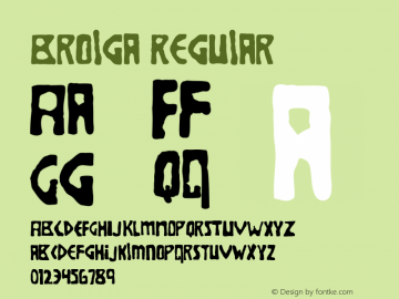 Brolga Regular 001.000 Font Sample