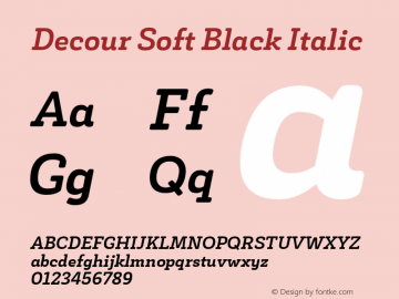 DecourSoft-BlackItalic Version 1.000;PS 001.000;hotconv 1.0.88;makeotf.lib2.5.64775图片样张