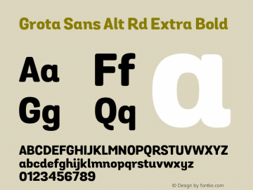 GrotaSansAltRd-ExtraBold Version 1.000图片样张