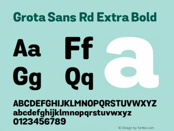 GrotaSansRd-ExtraBold Version 1.000图片样张