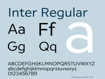 Inter Regular Version 1.000;hotconv 1.0.109;makeotfexe 2.5.65596图片样张