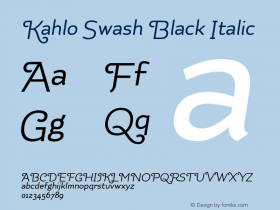 KahloBlackSwash-Italic 1.000图片样张