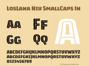 LosLanaNiuSmallCaps-In Version 1.000;PS 001.000;hotconv 1.0.88;makeotf.lib2.5.64775图片样张