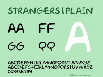 Strangers 1 Plain Altsys Fontographer 3.3  9/9/91 Font Sample