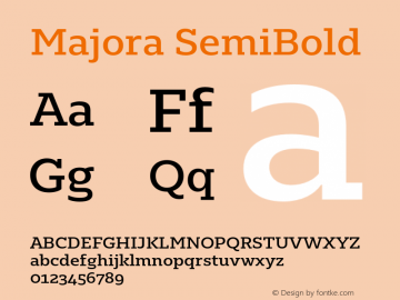 Majora SemiBold Version 1.000;hotconv 1.0.109;makeotfexe 2.5.65596图片样张