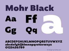 Mohr Black Version 1.000;PS 001.000;hotconv 1.0.88;makeotf.lib2.5.64775图片样张