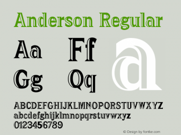 Anderson Regular 1.0图片样张