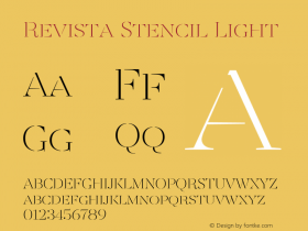 Revista Stencil Light Version 1.001;PS 001.001;hotconv 1.0.70;makeotf.lib2.5.58329图片样张