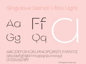 Singolare Stencil Ultra Light Version 1.000;hotconv 1.0.109;makeotfexe 2.5.65596图片样张