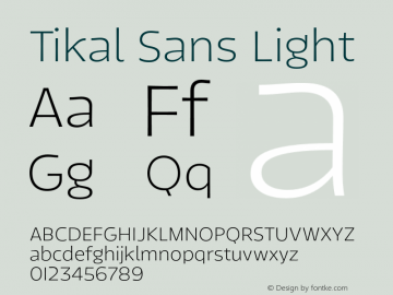 TikalSansLight 1.000图片样张