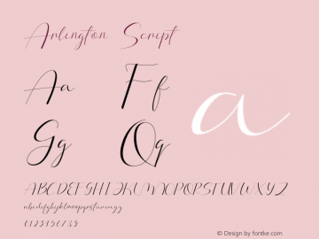 Arlington Script Version 1.001;Fontself Maker 3.5.7图片样张