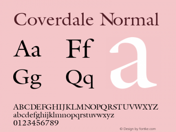 Coverdale Normal 1.0/1995: 2.0/2001 Font Sample