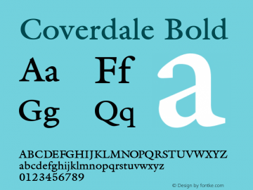 Coverdale Bold 1.0/1995: 2.0/2001 Font Sample