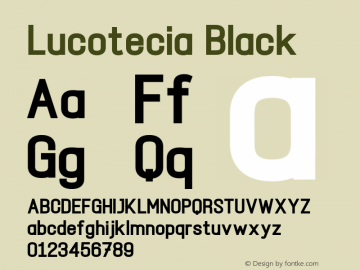Lucotecia Black Version 1.00;December 24, 2021;FontCreator 13.0.0.2683 32-bit图片样张