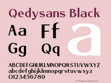 Qedysans Black Version 1.000;hotconv 1.0.109;makeotfexe 2.5.65596图片样张