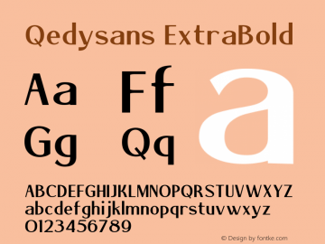 Qedysans ExtraBold Version 1.000图片样张