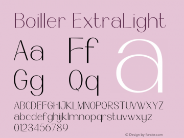 Boiller ExtraLight Version 1.000;hotconv 1.0.109;makeotfexe 2.5.65596图片样张