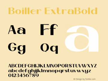 Boiller ExtraBold Version 1.000;hotconv 1.0.109;makeotfexe 2.5.65596图片样张