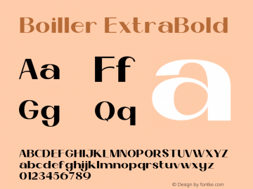 Boiller ExtraBold Version 1.000图片样张