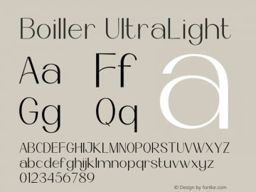 Boiller UltraLight Version 1.000;hotconv 1.0.109;makeotfexe 2.5.65596图片样张