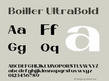 Boiller UltraBold Version 1.000图片样张