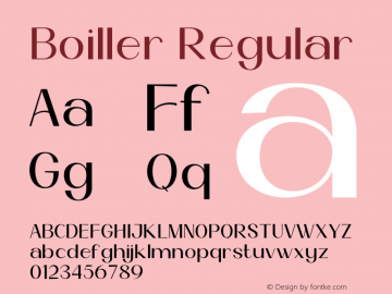 Boiller Regular Version 1.000;hotconv 1.0.109;makeotfexe 2.5.65596图片样张