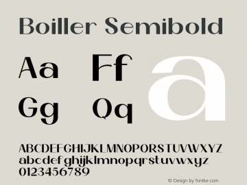Boiller Semibold Version 1.000图片样张