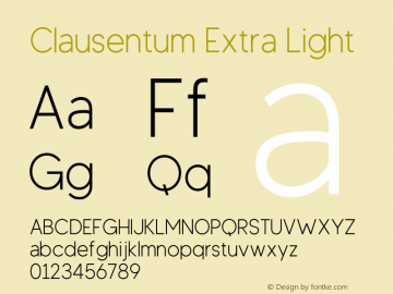 Clausentum Extra Light Version 1.00;December 27, 2021;FontCreator 13.0.0.2683 32-bit图片样张