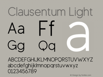 Clausentum Light Version 1.00;December 27, 2021;FontCreator 13.0.0.2683 32-bit图片样张