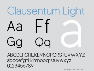 Clausentum Light Version 1.00;December 27, 2021;FontCreator 13.0.0.2683 32-bit图片样张