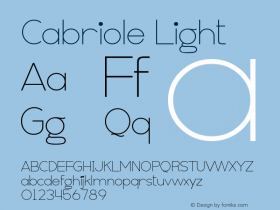 Cabriole Light Version 1.004;Fontself Maker 3.5.4图片样张