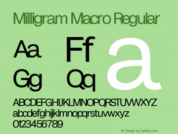 Milligram Macro Regular Version 1.000图片样张