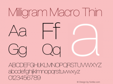 Milligram Macro Thin Version 1.000图片样张