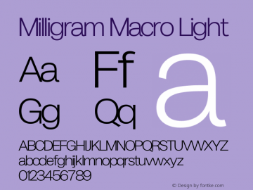 Milligram Macro Light Version 1.000图片样张