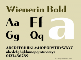 Wienerin Bold Version 1.000图片样张