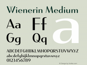 Wienerin Medium Version 1.000图片样张